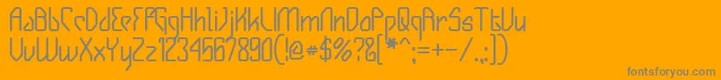 Gizmob Font – Gray Fonts on Orange Background