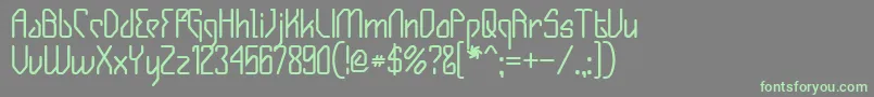 Gizmob Font – Green Fonts on Gray Background