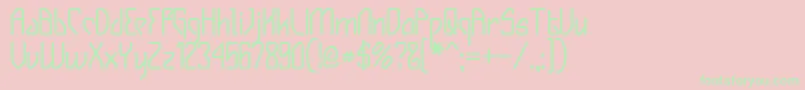 Gizmob Font – Green Fonts on Pink Background