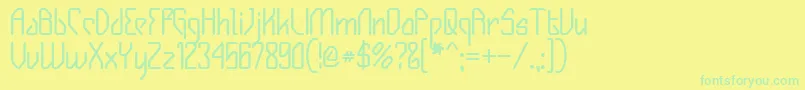 Gizmob Font – Green Fonts on Yellow Background