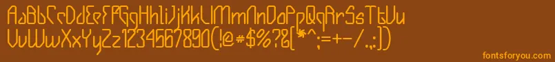 Gizmob Font – Orange Fonts on Brown Background