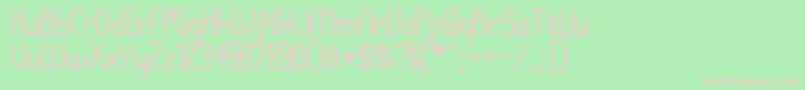 Gizmob Font – Pink Fonts on Green Background