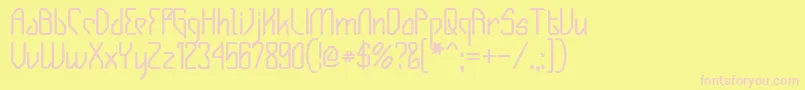 Gizmob Font – Pink Fonts on Yellow Background