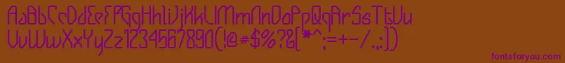 Gizmob Font – Purple Fonts on Brown Background