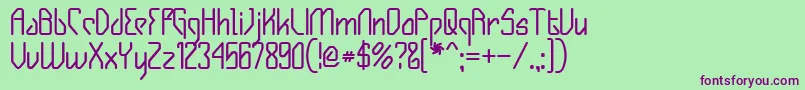 Gizmob Font – Purple Fonts on Green Background