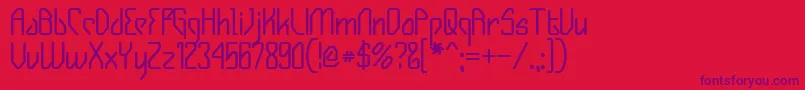 Gizmob Font – Purple Fonts on Red Background