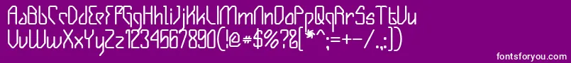 Gizmob Font – White Fonts on Purple Background