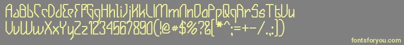 Gizmob Font – Yellow Fonts on Gray Background