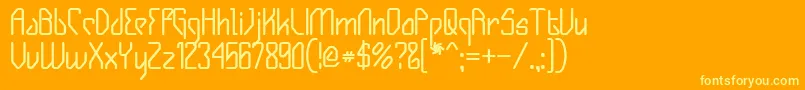 Gizmob Font – Yellow Fonts on Orange Background