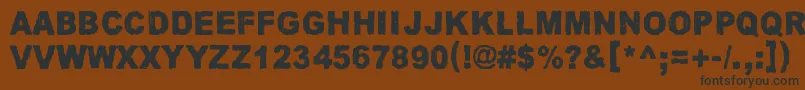 JamaicaAroma-Schriftart – Schwarze Schriften auf braunem Hintergrund