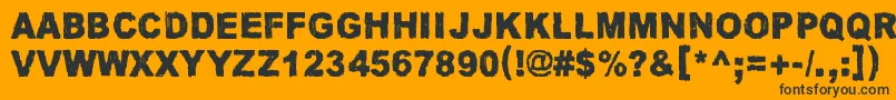 JamaicaAroma Font – Black Fonts on Orange Background