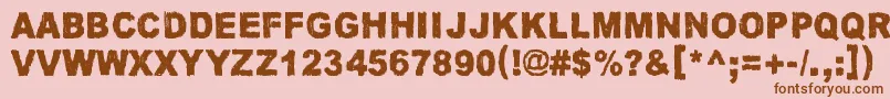 JamaicaAroma Font – Brown Fonts on Pink Background