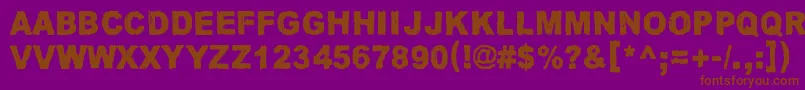 JamaicaAroma Font – Brown Fonts on Purple Background