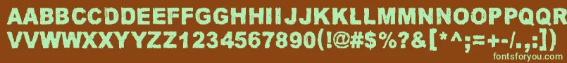 JamaicaAroma Font – Green Fonts on Brown Background