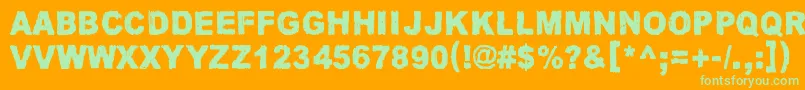 JamaicaAroma Font – Green Fonts on Orange Background