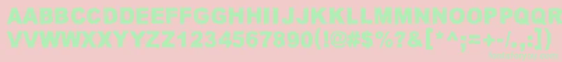 JamaicaAroma Font – Green Fonts on Pink Background