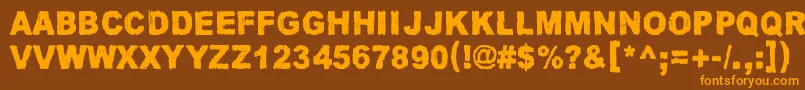 JamaicaAroma Font – Orange Fonts on Brown Background