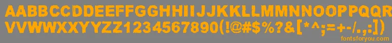 JamaicaAroma Font – Orange Fonts on Gray Background