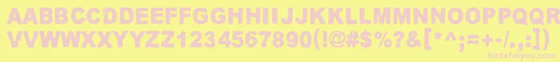 JamaicaAroma Font – Pink Fonts on Yellow Background