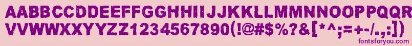 JamaicaAroma Font – Purple Fonts on Pink Background