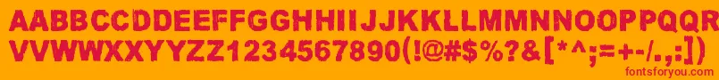 JamaicaAroma Font – Red Fonts on Orange Background