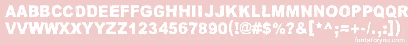 JamaicaAroma Font – White Fonts on Pink Background