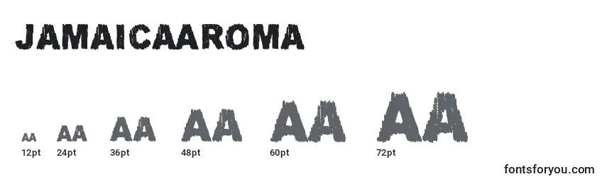 JamaicaAroma Font Sizes