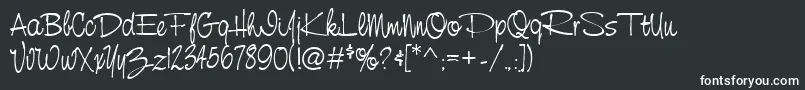 フォントNevillescript – 白い文字