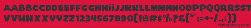 Laika Font – Black Fonts on Red Background