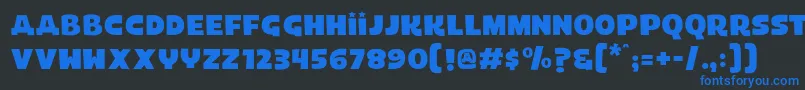 Laika Font – Blue Fonts on Black Background