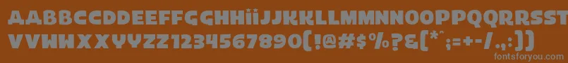 フォントLaika – 茶色の背景に灰色の文字