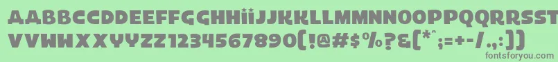 Laika Font – Gray Fonts on Green Background