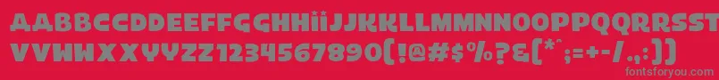 Laika Font – Gray Fonts on Red Background