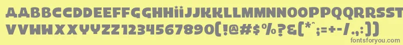 フォントLaika – 黄色の背景に灰色の文字