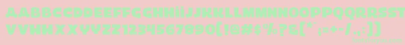 Laika Font – Green Fonts on Pink Background