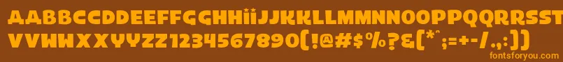 Laika Font – Orange Fonts on Brown Background