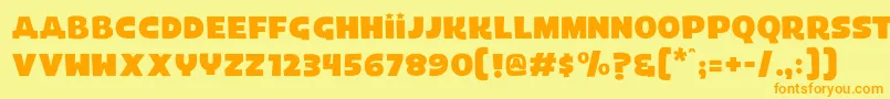 Laika Font – Orange Fonts on Yellow Background