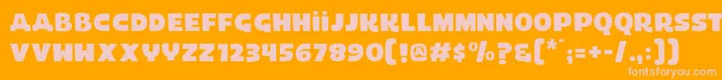 Laika Font – Pink Fonts on Orange Background