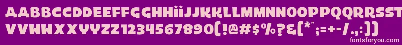 Laika Font – Pink Fonts on Purple Background