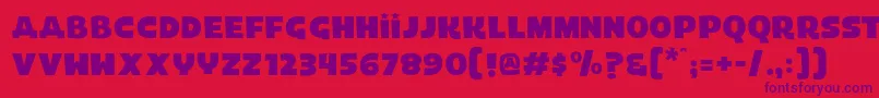 Laika Font – Purple Fonts on Red Background