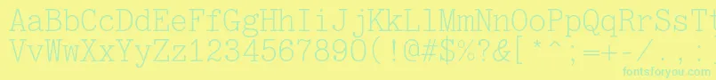 Jatranc Font – Green Fonts on Yellow Background