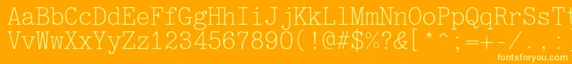 Jatranc Font – Yellow Fonts on Orange Background