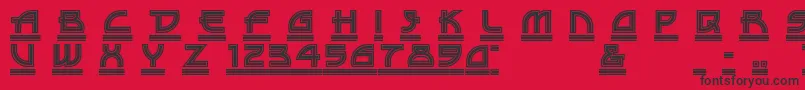 DriveTh Font – Black Fonts on Red Background