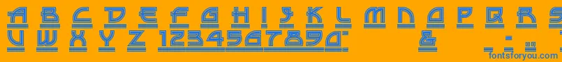 DriveTh Font – Blue Fonts on Orange Background
