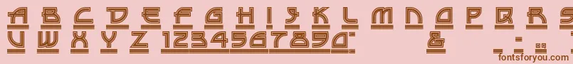 DriveTh Font – Brown Fonts on Pink Background