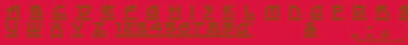 Police DriveTh – polices brunes sur fond rouge