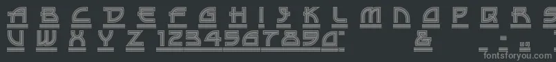 フォントDriveTh – 黒い背景に灰色の文字