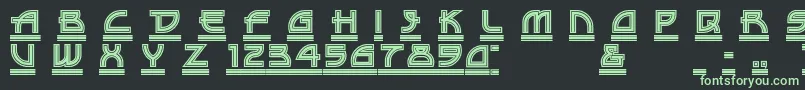 DriveTh Font – Green Fonts on Black Background