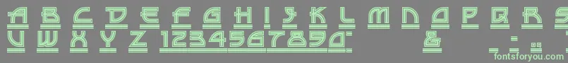 DriveTh Font – Green Fonts on Gray Background