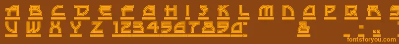 DriveTh Font – Orange Fonts on Brown Background